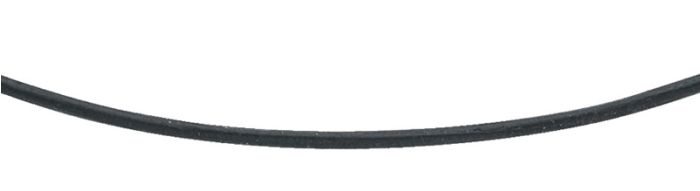 Collier aus Leder, schwarz, 1,5 mm, mit 925 Karabiner