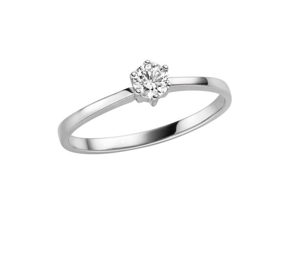 Solitär Ring mit Brillant 0,25 WSI, 4,4mm
