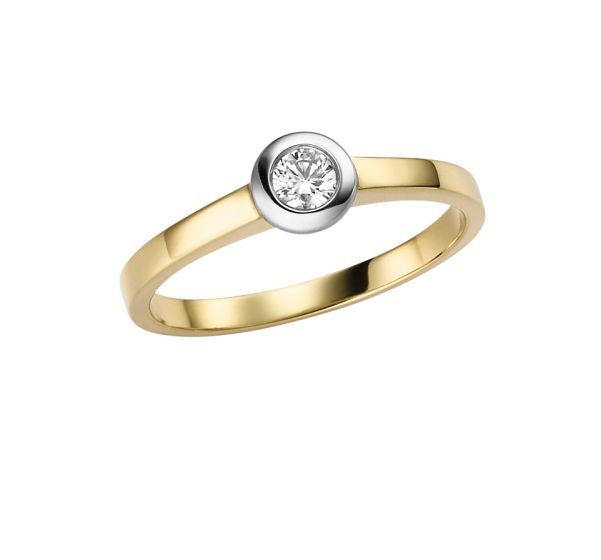 Solitärring mit Brillant 0,15 WSI, 5,8mm