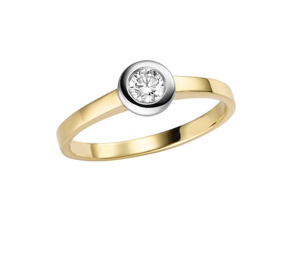 Solitärring mit Brillant 0,25 WSI, 6,6mm
