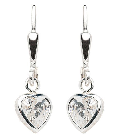 Herz - Ohrhänger mit Brisur