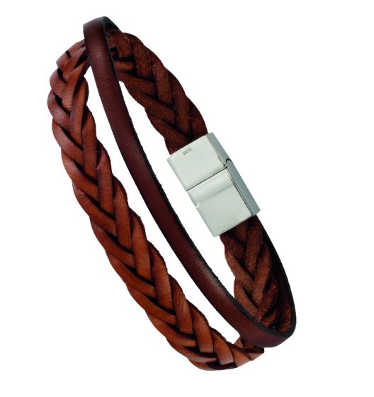 Lederarmband, zweireihig