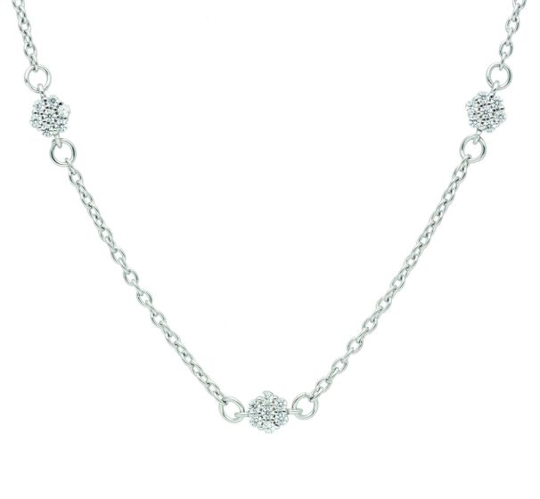 Rundanker Kette mit Zwischenteilen und Zirkonia