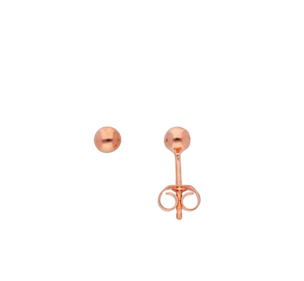 Kugel Sortiment Ohrstecker Silber 4 mm