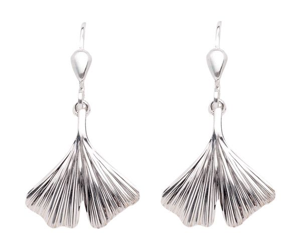 Ginkgoblatt - Ohrhänger mit Brisur