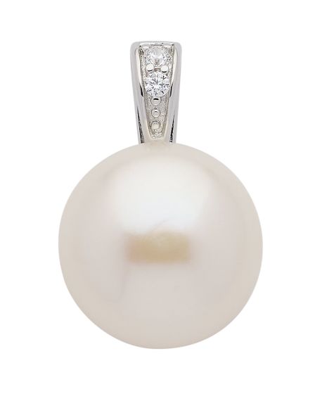 Anhänger mit Zirkonia/Süßwasserzuchtperle