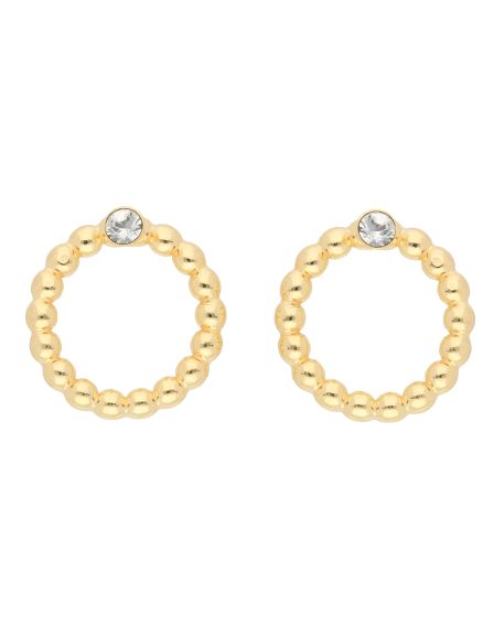 Ohrstecker 10,3 mm vergoldet mit Zirkonia