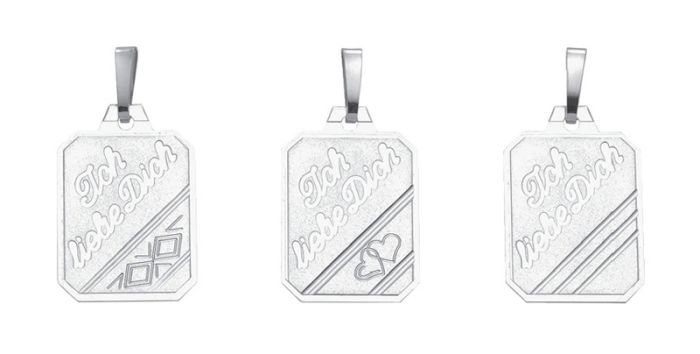 Eckige mit Schrift - Gravurplatte