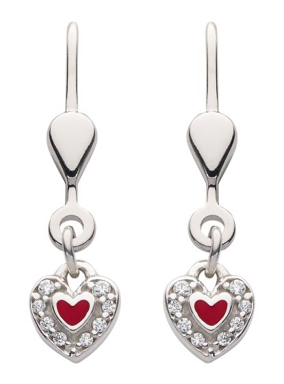 Herz - Ohrhänger mit Brisur