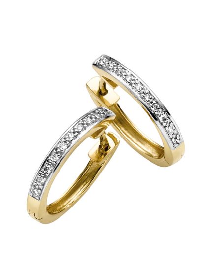 Brillantcreolen 2,1 x 14,1mm, 0,07 WPI