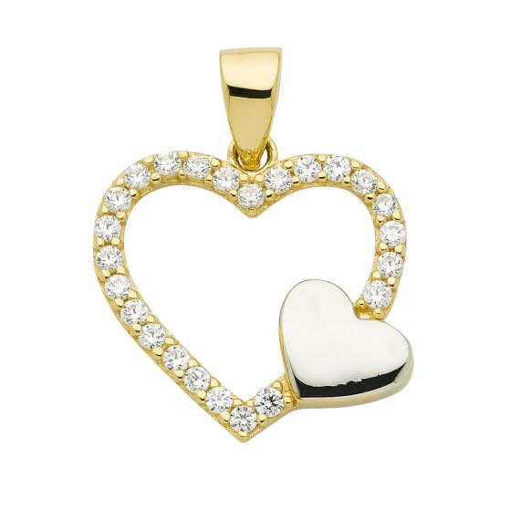 Herz Anhänger mit Zirkonia