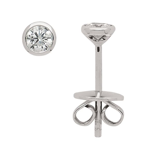 Zarge Ohrstecker mit Brillant