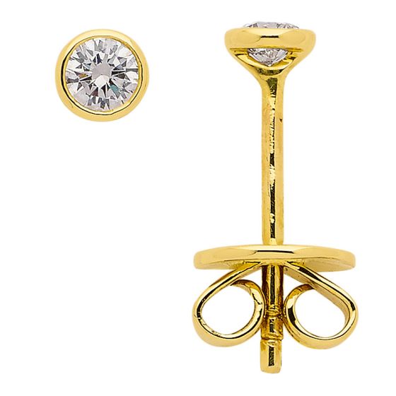 Zarge Ohrstecker mit Brillant