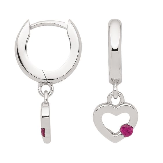 Sortiment Creolen Silber mit Herz Anhänger