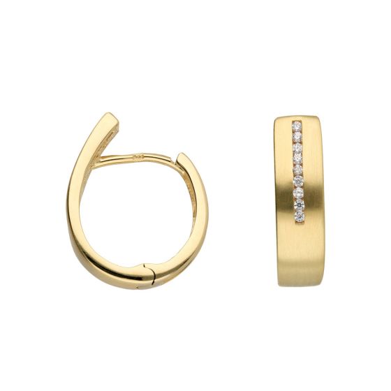 Creolen 4,5 x 16,4mm, mit Zirkonia