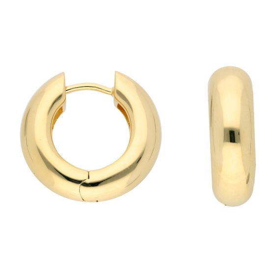 Creolen 5,9 x 18,8 mm, poliert, vergoldet