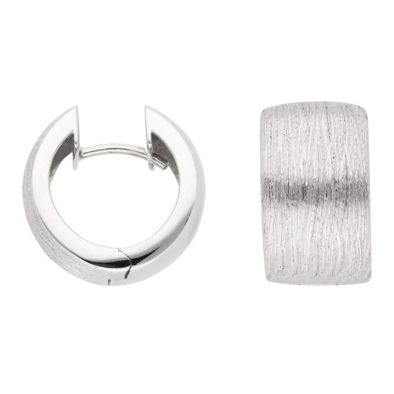 Creolen 9,9 x 17 mm, strukturmatiert