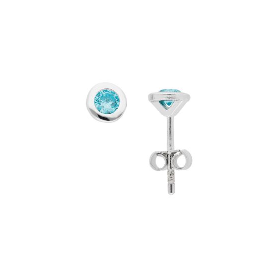 Ohrstecker 5,6mm - Zirkonia blau