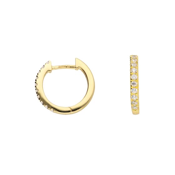 Creolen 1,6 x 12,6 mm vergoldet 