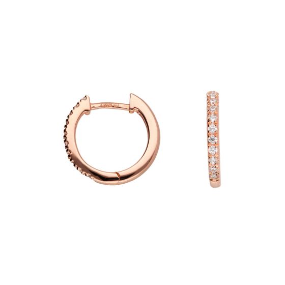 Creolen 1,6 x 12,6 mm rose vergoldet 