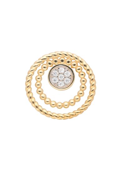 Runder Anhänger mit Zirkonia