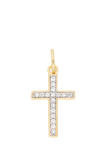 Kreuz Anhänger mit Zirkonia