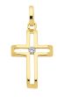 Kreuz Anhänger mit Zirkonia