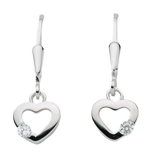 Herz Ohrhänger mit Brisur