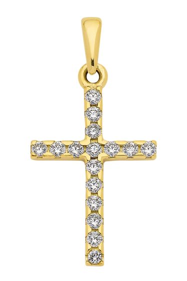 Kreuz Anhänger mit Zirkonia