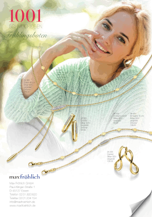 Lassen Sie sich von der neuen Silber- und Goldschmuck-Kollektion 1001 Schmuckideen inspirieren. 1001 Schmuckideen Prospekt Kollektion 2026 Frühling